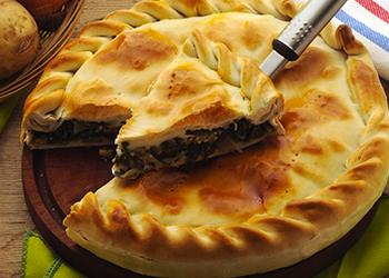 Tarta de acelga y huevo Torta di uova e bietola