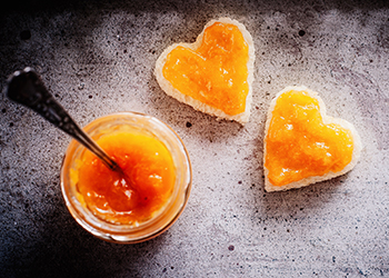 Aprikosen Marmelade im Banner Format Aprikosen Marmelade im Banner Format
