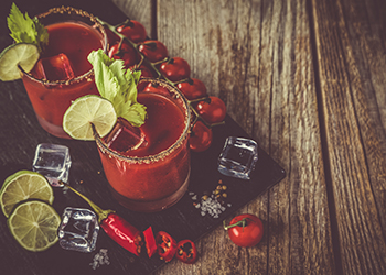 Bloody mary cocktail and ingredients Bloody mary cocktail and ingredients