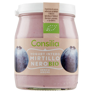 Consilia Yogurt Intero Mirtillo Nero Biologico 150 g