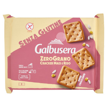 Galbusera ZeroGrano Cracker Integrali Con Riso Soffiato Senza Glutine - Confezione Da 4x360g, Ricchi Di Fibre