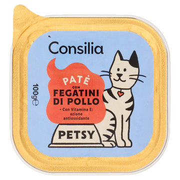 Consilia Petsy Gatto Paté con Fegatini di Pollo 100 g
