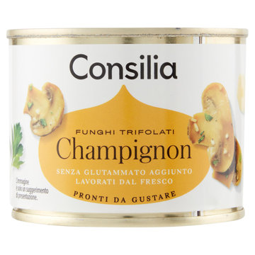 Consilia Funghi Champignon Trifolati in Olio di Semi di Girasole 180 g