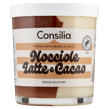 Consilia Crema Spalmabile Bigusto alle Nocciole, Latte e Cacao 200 g