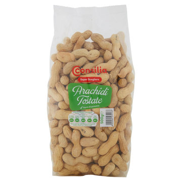 Consilia Frutta Secca Arachidi Tostate in Guscio 500 g