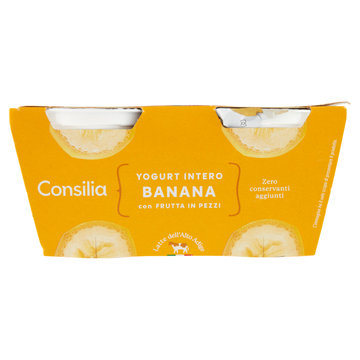 Consilia Yogurt Intero Banana con Frutta in Pezzi 2x125 g