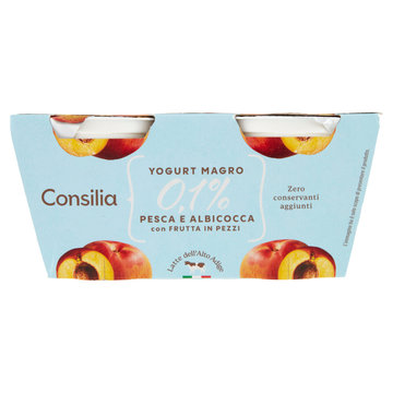 Consilia Yogurt Magro 0,1% Pesca e Albicocca 2x125 g