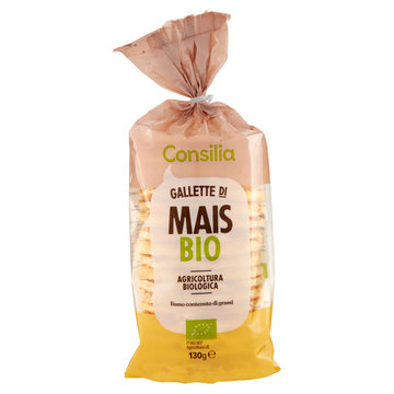 Consilia Gallette di Mais a Basso Contenuto di Grassi Biologiche 130 g