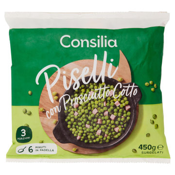 Consilia Piselli con Prosciutto Cotto Surgelati 450 g