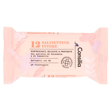 Salviette intime Consilia Saper Scegliere biodisgreganti cf12 pz