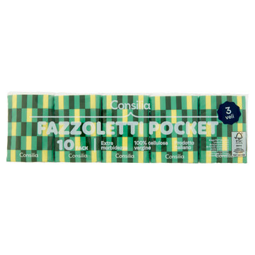 Consilia Fazzoletti di Carta 3 Veli Pocket 9x10 pacchetti