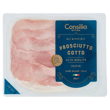 Consilia Optima Prosciutto Cotto di Alta Qualita Nazionale a Fette 100 g