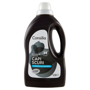 Consilia Detersivo a Mano e in Lavatrice Liquido Capi Scuri 30 Lavaggi 1,5 L