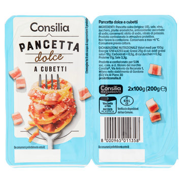 Consilia saper scegliere pancetta a cubetti dolce 200 gr