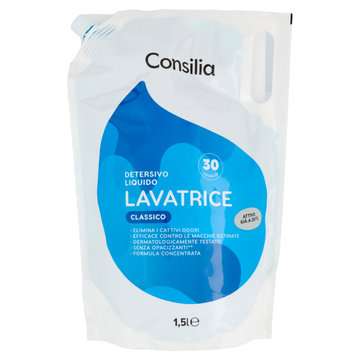 Consilia Detersivo per Lavatrice Liquido Classico 30 Lavaggi 1,5 L